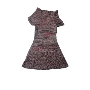 Derek Heart y2k Knit Dress Cowl Neck Short Sleeve Women's Size S